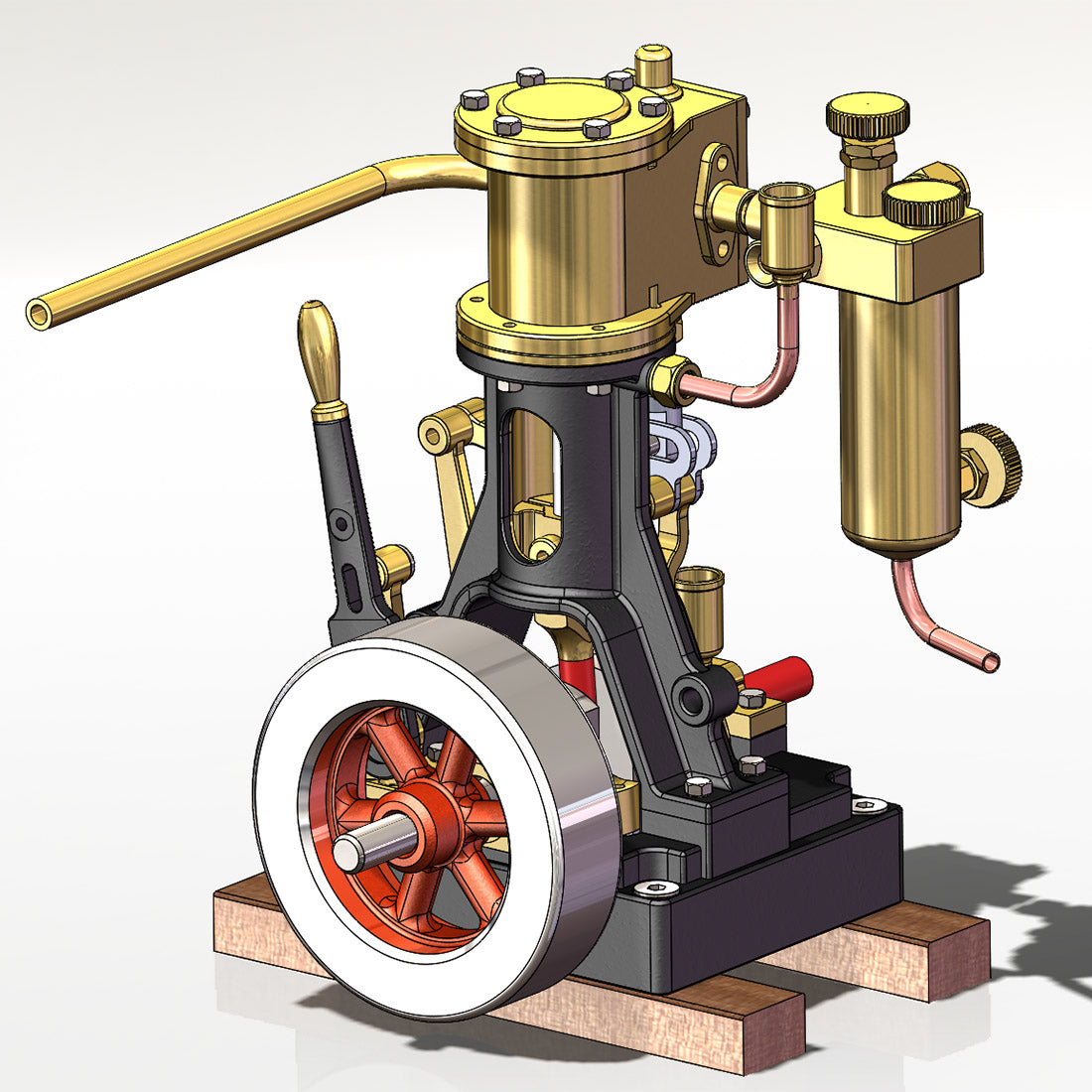 KACIO LS1-14 High-Performance Reciprocating Steam Engine Model for 60cm+ Model Ships Steam Engine Diyengmod