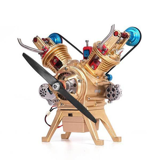 V-Twin Full Metal 2 Cylinder Engine Assembly Kit - 217 Piece Collection Gift Set DIY Engine Diyengmod