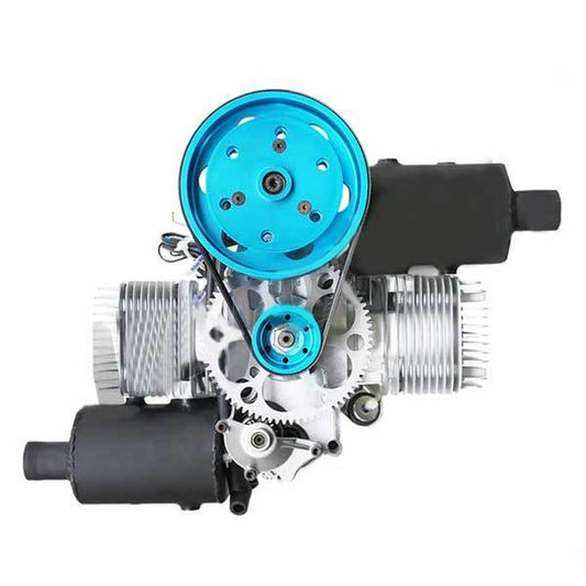 200CC Twin Cylinder Gas Engine for RC Aircraft, Paramotor & UAV by DLE Engines RC Engine Diyengmod