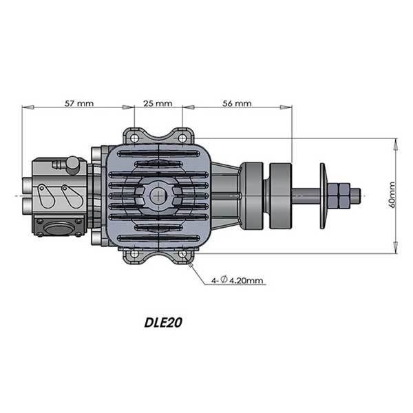 DLE 20CC Gasoline RC Aircraft Engine with Electronic Ignition and Muffler for High-Performance Flying RC Engine Diyengmod