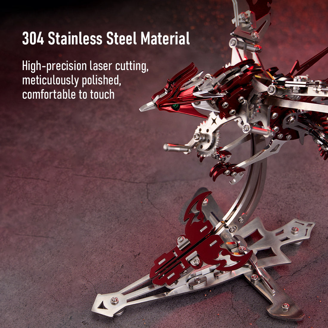 DIY Mechanical Phoenix Flapping Wings 3D Metal Puzzle Kit - 358 Pieces 3D Puzzle Model Kit Diyengmod