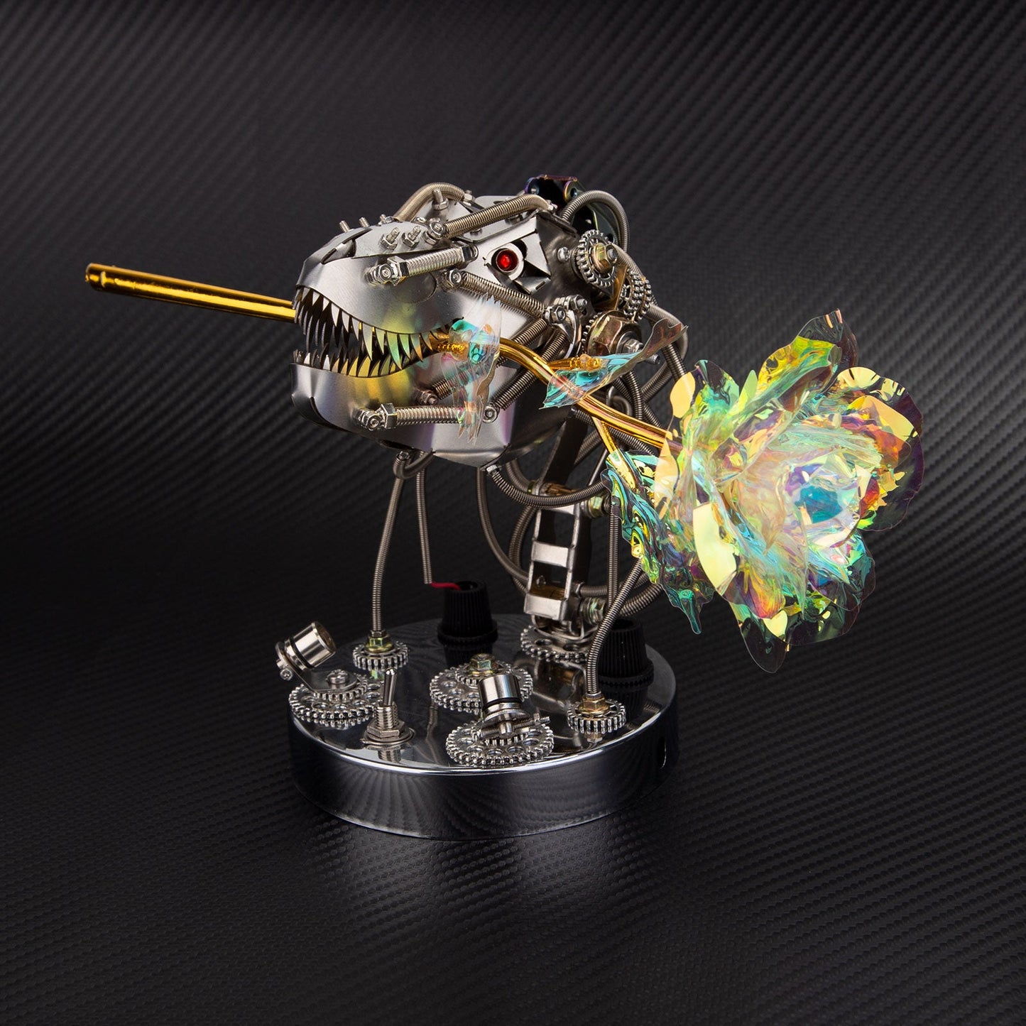 Steampunk 3D Metal Moving Mechanical T-Rex Skull Model Kit - Over 180 Pieces 3D Puzzle Model Kit Diyengmod