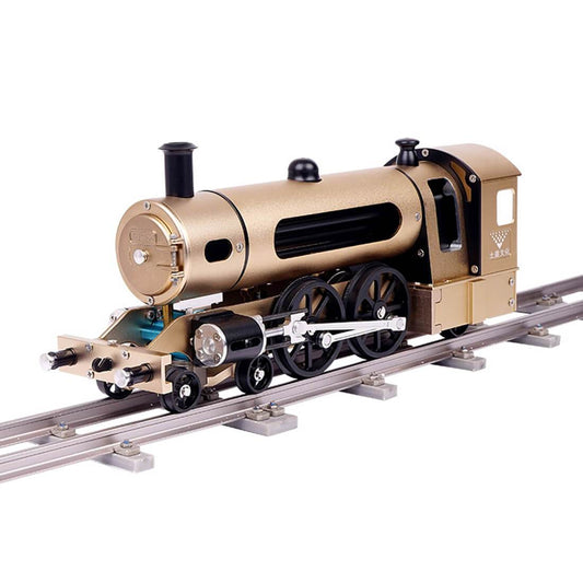 Full Metal Steam Locomotive DIY Assembly Kit with Track - 387 Pieces DIY Engine Diyengmod