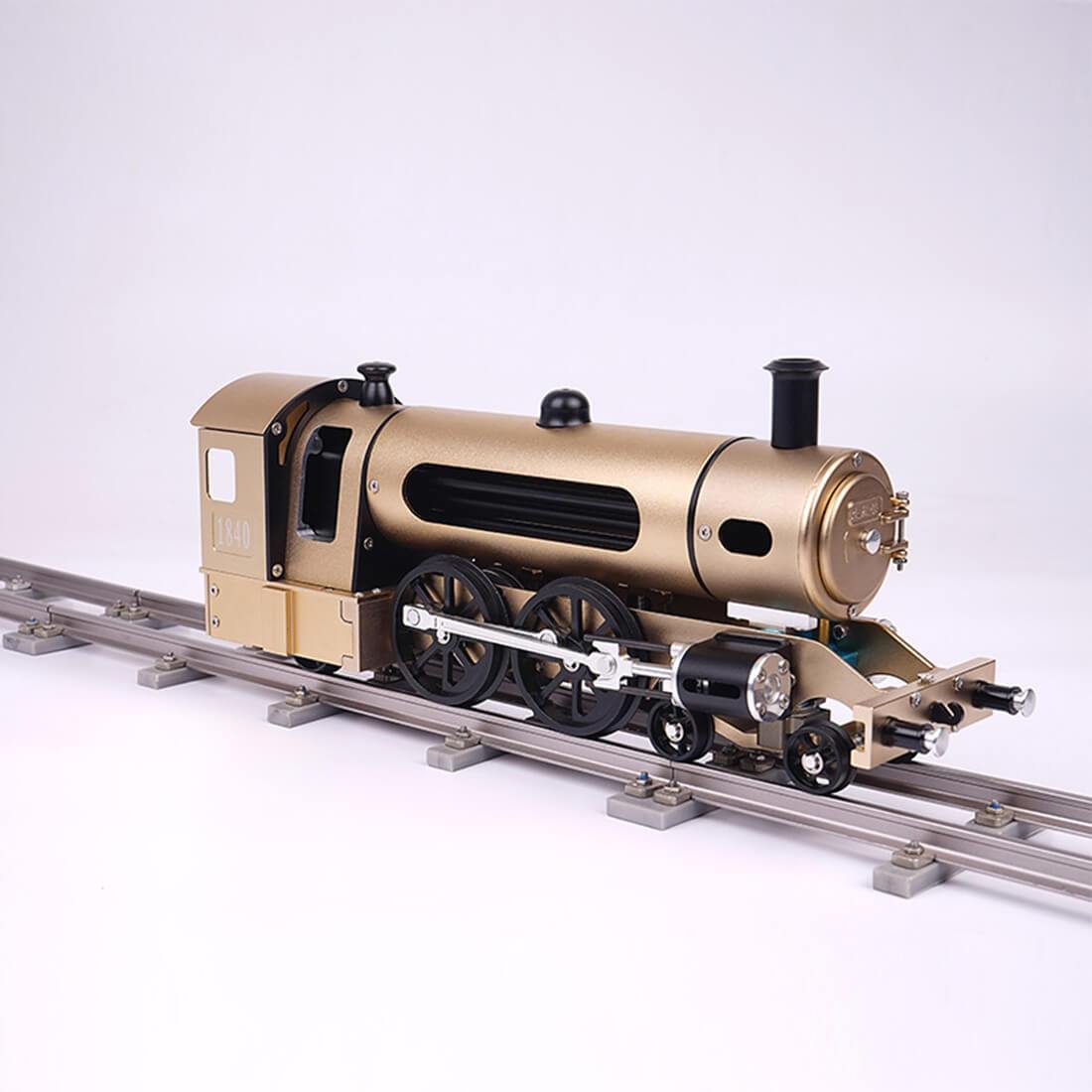 Full Metal Steam Locomotive DIY Assembly Kit with Track - 387 Pieces DIY Engine Diyengmod