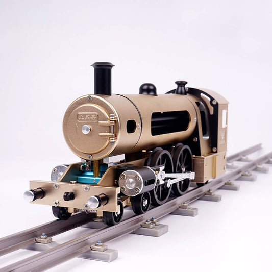 Full Metal Steam Locomotive DIY Assembly Kit with Track - 387 Pieces DIY Engine Diyengmod