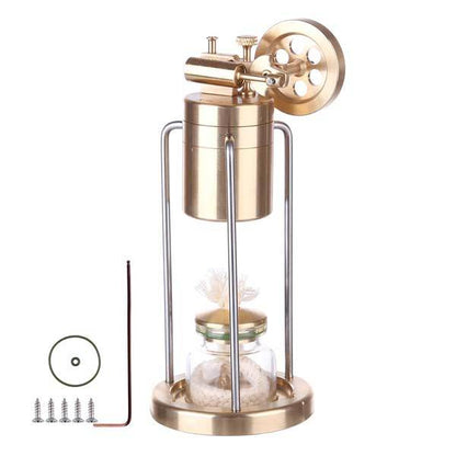 Compact Live Steam Engine Kit - Single Cylinder Swing Engine with Boiler for DIY Enthusiasts Steam Engine Diyengmod