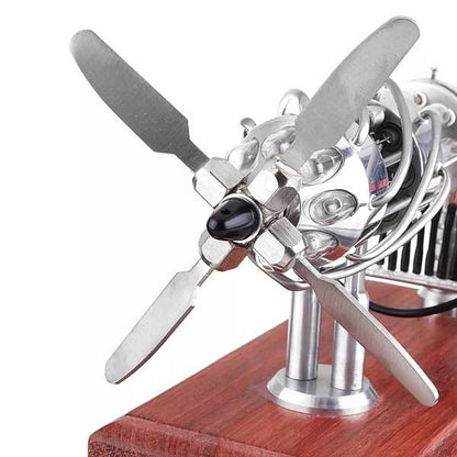 16-Cylinder Quartz Glass Stirling Engine Model - Advanced DIY Gift for Engineers Multi-Cylinder Stirling Engine Diyengmod