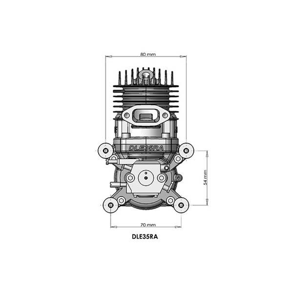 DLE-35RA 35CC Gas-Powered RC Aircraft Engine with Electronic Ignition and Muffler for Enhanced Performance RC Engine Diyengmod
