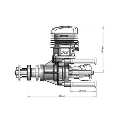 DLE-35RA 35CC Gas-Powered RC Aircraft Engine with Electronic Ignition and Muffler for Enhanced Performance RC Engine Diyengmod