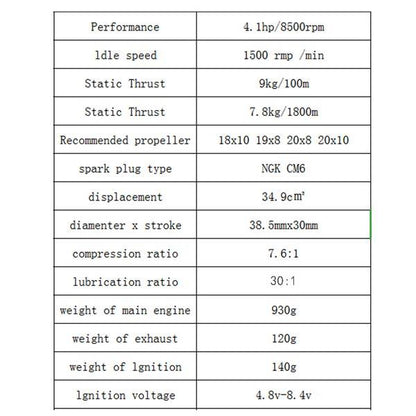 DLE-35RA 35CC Gas-Powered RC Aircraft Engine with Electronic Ignition and Muffler for Enhanced Performance RC Engine Diyengmod