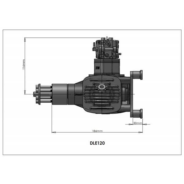 DLE 120CC Twin Cylinder Gas RC Aircraft Engine with Electronic Ignition and Muffler for High-Performance Flying RC Engine Diyengmod