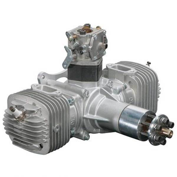 DLE 120CC Twin Cylinder Gas RC Aircraft Engine with Electronic Ignition and Muffler for High-Performance Flying RC Engine Diyengmod