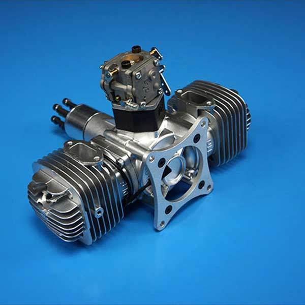 DLE 120CC Twin Cylinder Gas RC Aircraft Engine with Electronic Ignition and Muffler for High-Performance Flying RC Engine Diyengmod