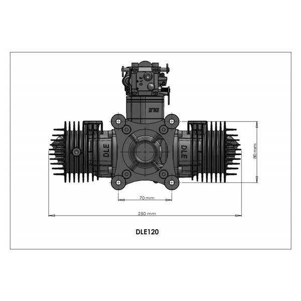 DLE 120CC Twin Cylinder Gas RC Aircraft Engine with Electronic Ignition and Muffler for High-Performance Flying RC Engine Diyengmod