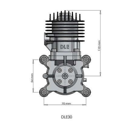 DLE 30CC Gas RC Aircraft Engine with Electronic Ignition for Model Planes - High Performance DIY Engine RC Engine Diyengmod