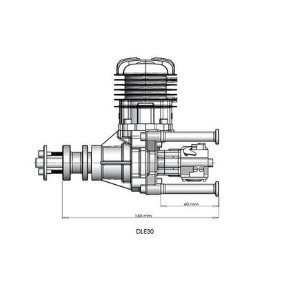 DLE 30CC Gas RC Aircraft Engine with Electronic Ignition for Model Planes - High Performance DIY Engine RC Engine Diyengmod