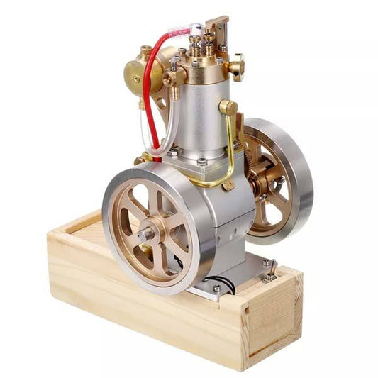 Vertical Hit and Miss Metal Engine with Hand Start and Water Cooling System - DIY Gift Model Engine Models Diyengmod