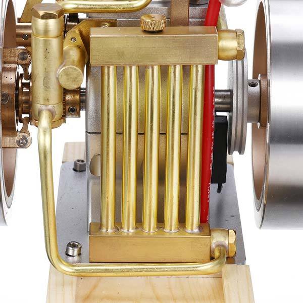 Vertical Hit and Miss Metal Engine with Hand Start and Water Cooling System - DIY Gift Model Engine Models Diyengmod