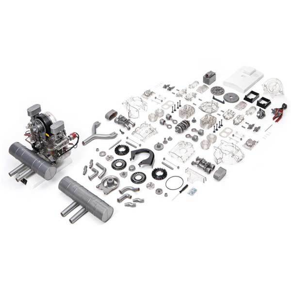 DIY Flat-Four Engine Assembly Kit - Create Your Own Working 4 Cylinder Engine - Educational Model for Porsche Enthusiasts DIY Engine Diyengmod