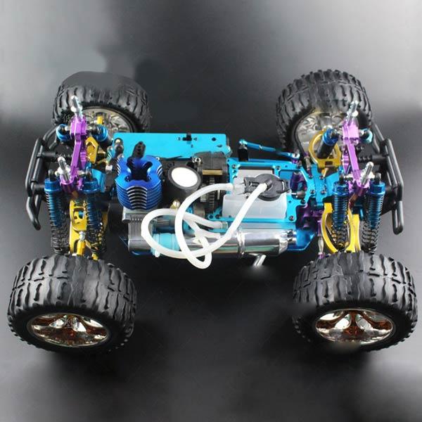 HSP Monster Truck 94188 Metal Chassis Upgrade Kit with Engine and GT2B Remote Control - DIY Assembly Version RC Car Diyengmod