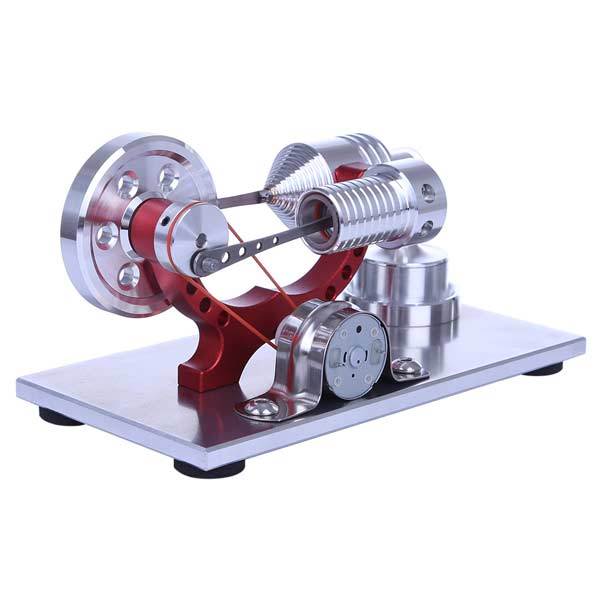 Mini Metal Stirling Engine Generator with Colorful LED Lights - A Fun Science Model for All Ages Stirling Engine with LED Diyengmod