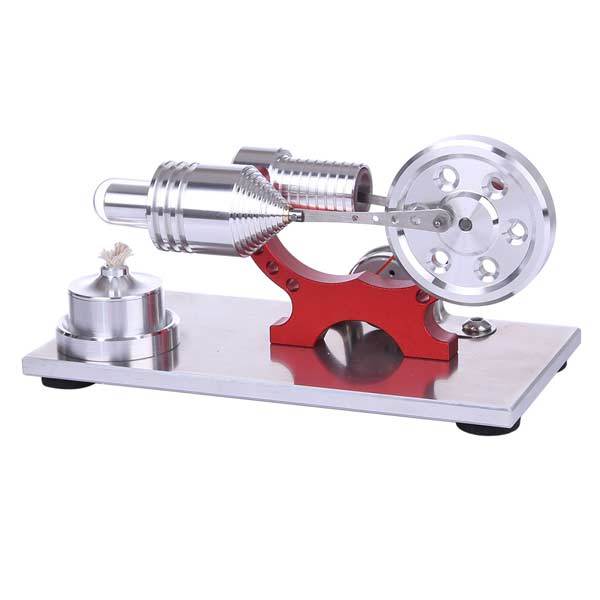 Mini Metal Stirling Engine Generator with Colorful LED Lights - A Fun Science Model for All Ages Stirling Engine with LED Diyengmod