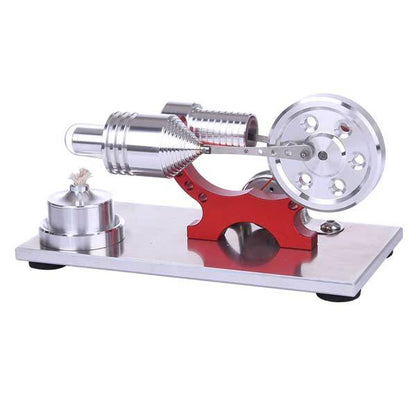 Mini Metal Stirling Engine Generator with Colorful LED Lights - A Fun Science Model for All Ages Stirling Engine with LED Diyengmod