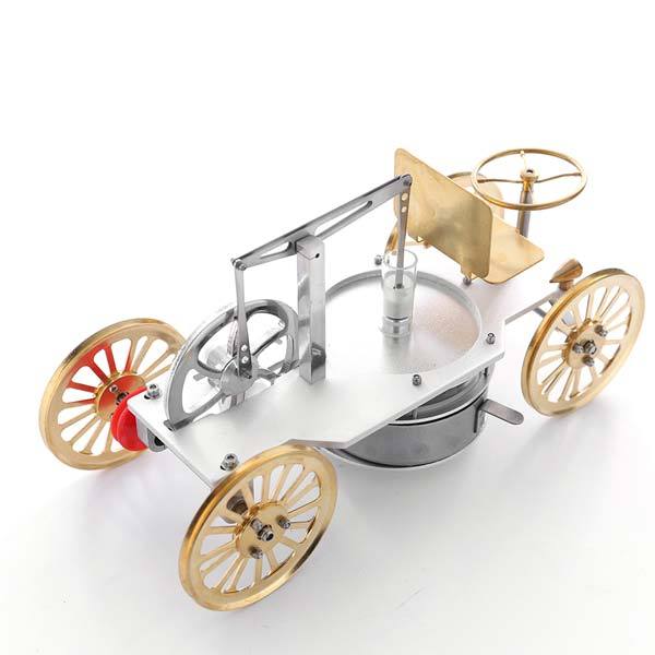 Stirling Engine Miniature Car Model - Unique STEM Educational Toy and Gift Decor Low Temperature Stirling Engine Diyengmod