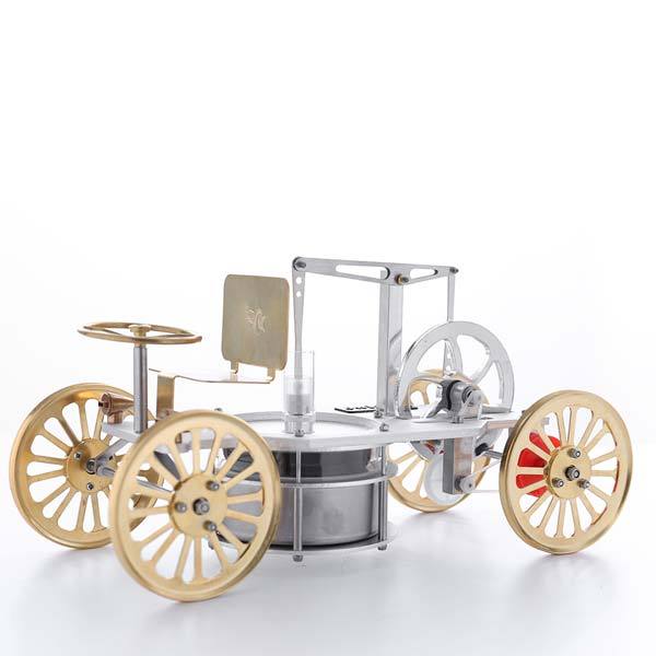 Stirling Engine Miniature Car Model - Unique STEM Educational Toy and Gift Decor Low Temperature Stirling Engine Diyengmod