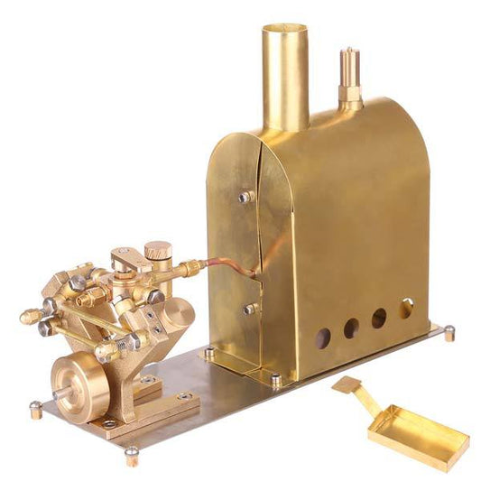 Miniature Marine Steam Engine Model with Boiler - DIY Eng Mod M2C Steam Engine Diyengmod