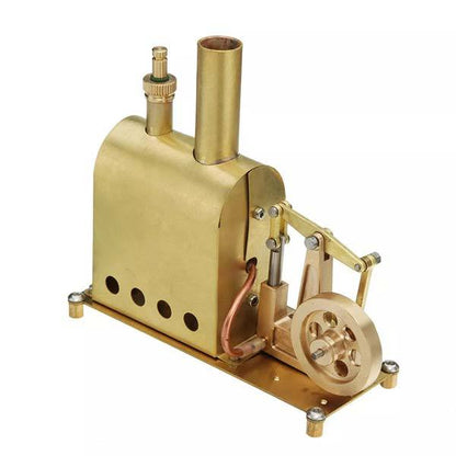 Miniature Brass Steam Engine Model with Boiler - DIY Stirling Engine Gift Steam Engine Diyengmod