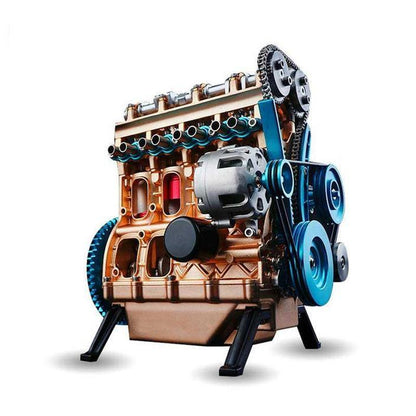 Metal Four-Cylinder Engine Assembly Kit - DIY Electric Car Engine Model DIY Engine Diyengmod