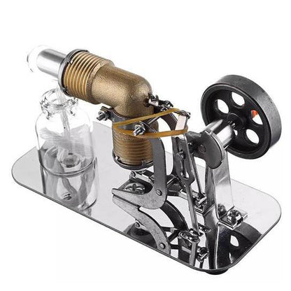 High-Performance Mini Stirling Engine Model - Pocket-Sized Science Experiment Kit - DIY EngMod Single Cylinder Stirling Engine Diyengmod
