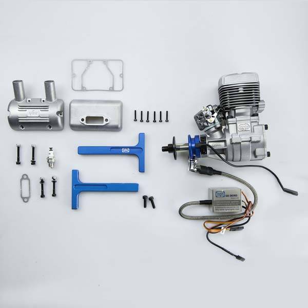 NGH GT35R 35cc Rear Exhaust Two-Stroke Engine for RC Fixed Wing Aircraft - DIYEngMod RC Engine Diyengmod