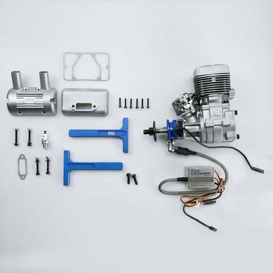 NGH GT35R 35cc Rear Exhaust Two-Stroke Engine for RC Fixed Wing Aircraft - DIYEngMod RC Engine Diyengmod