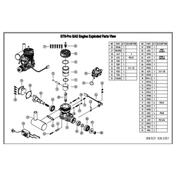 NGH GT9 Pro 9cc Lightweight Two-Stroke Gas Engine for RC Fixed Wing Aircraft RC Engine Diyengmod