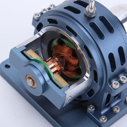 12V Compact Alloy DC Generator for Engine Model Modifications (Blue) Accessories Diyengmod