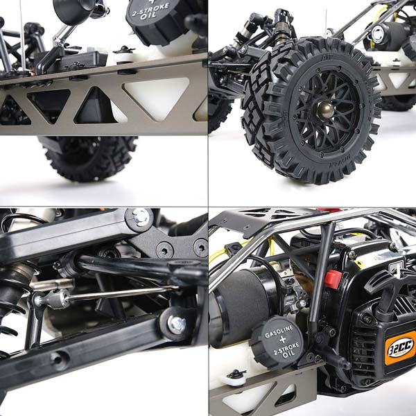 Rovan BAHA320 1/5 Scale Gas Powered Baja Buggy - 32CC RTR Off-Road Truck in Black RC Car Diyengmod