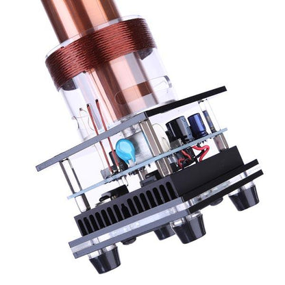 Musical Tesla Coil Plasma Speaker Kit - Wireless Sound Experiment Desktop Model - US Plug Engine Models Diyengmod