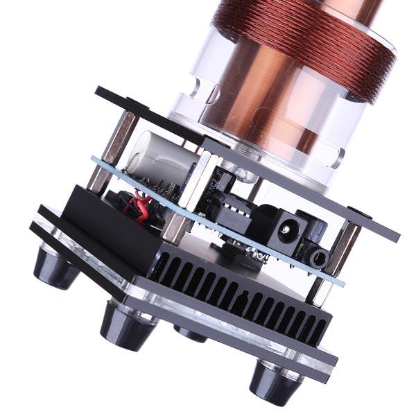 Musical Tesla Coil Plasma Speaker Kit - Wireless Sound Experiment Desktop Model - US Plug Engine Models Diyengmod