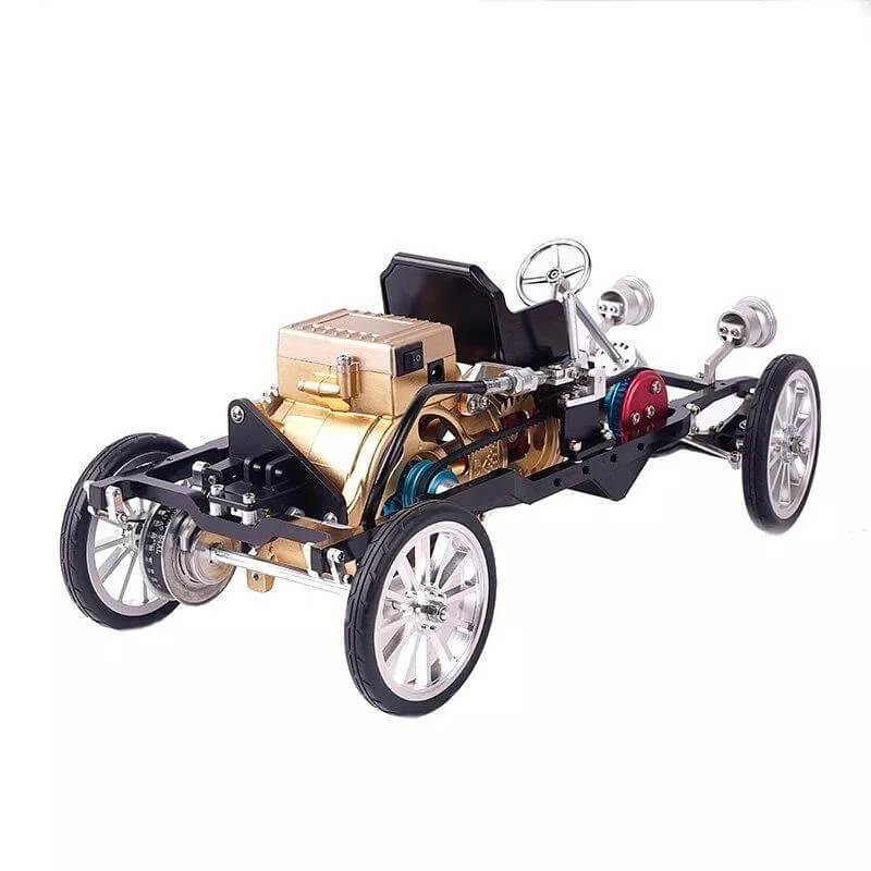 Single Cylinder Car Engine Model Kit - Electric Assembly Toy for Adults DIY Engine Diyengmod