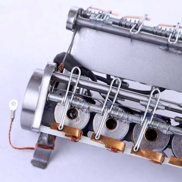 V8 Electromagnetic Solenoid Engine Model - 8 Cylinder Electric Car Engine for Gifts and Collectibles Engine Models Diyengmod