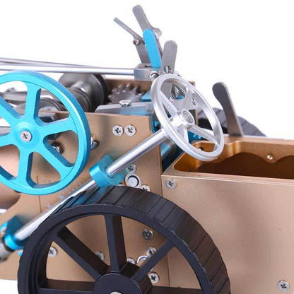 Metal Steam Car Engine DIY Assembly Kit - 272 Pieces for Collectors and Enthusiasts DIY Engine Diyengmod
