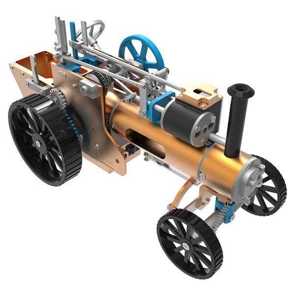 Metal Steam Car Engine DIY Assembly Kit - 272 Pieces for Collectors and Enthusiasts DIY Engine Diyengmod