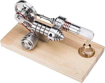Colorful LED Stirling Engine Educational Toy with Flywheel Electricity Generator Stirling Engine with LED Diyengmod
