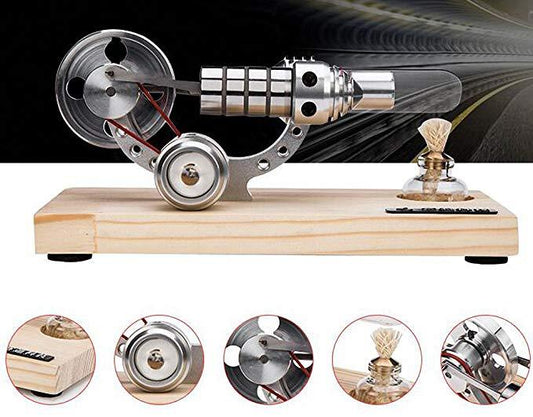 Colorful LED Stirling Engine Educational Toy with Flywheel Electricity Generator Stirling Engine with LED Diyengmod
