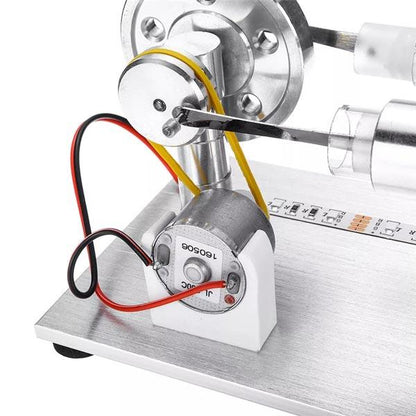 Colorful Illuminated Stirling Engine Generator - Unique Desktop Model for Science Enthusiasts and Collectors Stirling Engine with LED Diyengmod