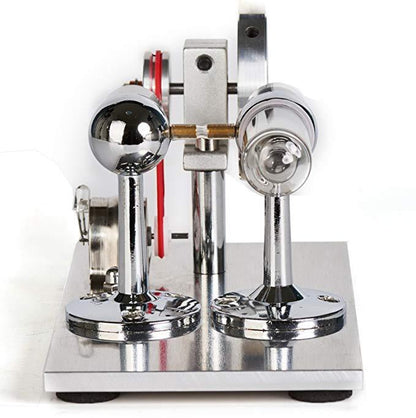 Colorful LED Stirling Engine Model - Hot Air Electricity Generator Educational Toy Stirling Engine with LED Diyengmod