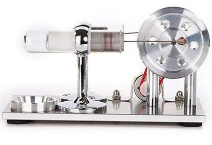 Colorful LED Stirling Engine Model - Hot Air Electricity Generator Educational Toy Stirling Engine with LED Diyengmod