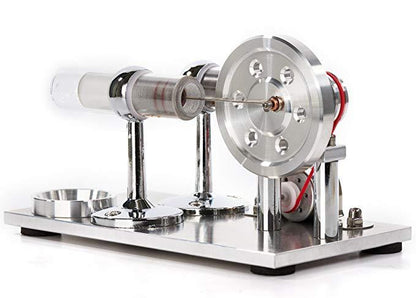 Colorful LED Stirling Engine Model - Hot Air Electricity Generator Educational Toy Stirling Engine with LED Diyengmod